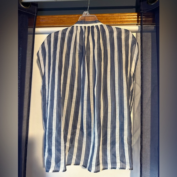 Banana Republic, size M, blue and white striped top - Picture 3 of 5